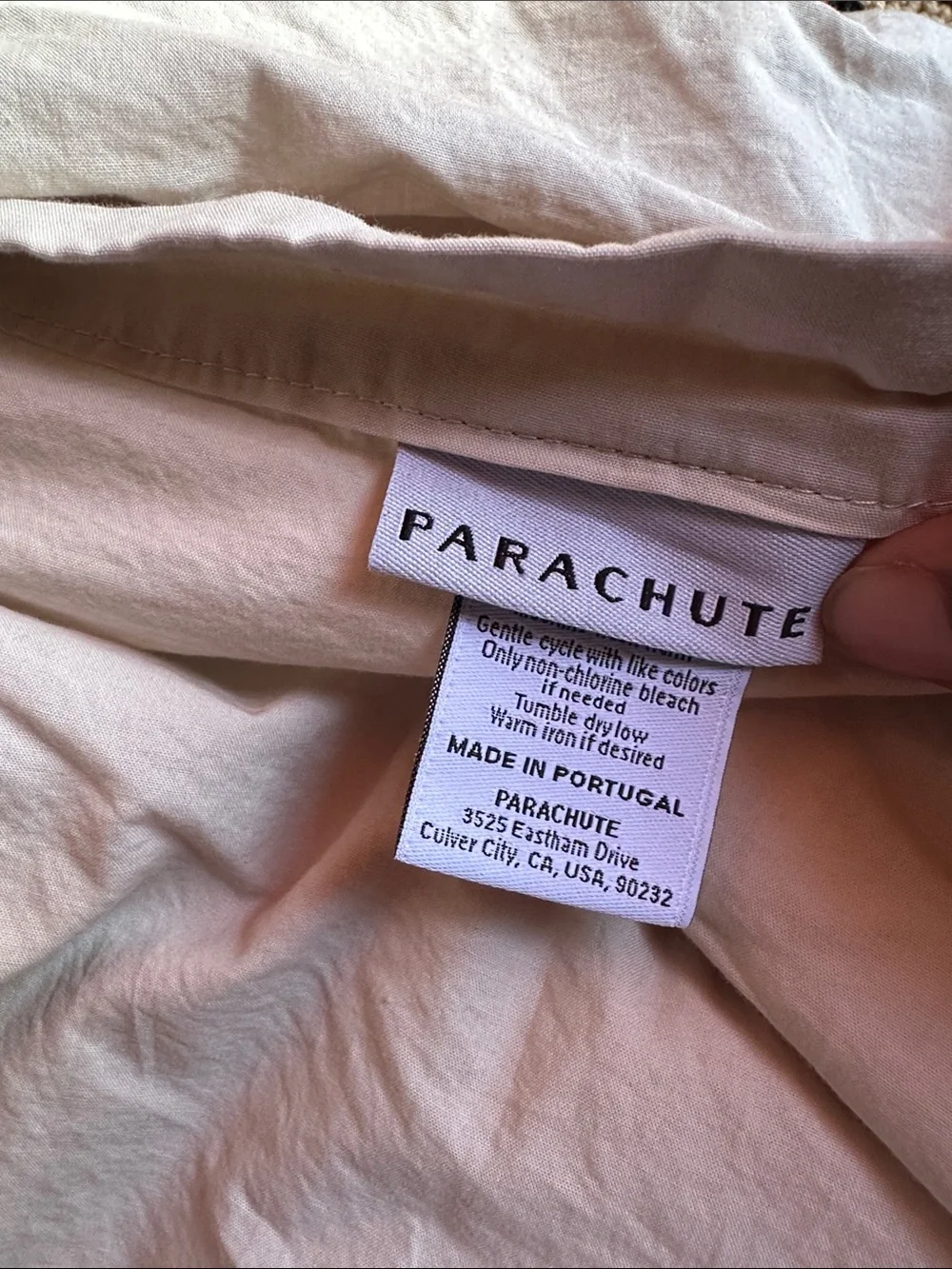 Parachute 100% Cotton Soft Cream Comforter Duvet Cover